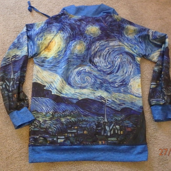 Van Gogh's Starry Night hoodie - Picture 4 of 5